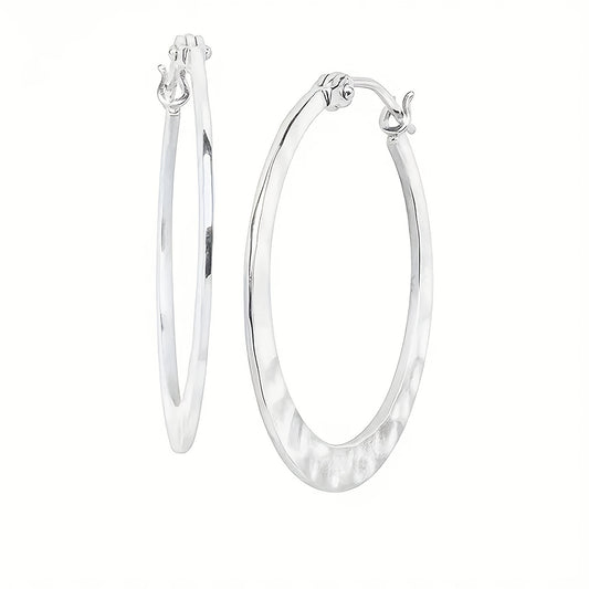 925 Silvery Simple Fashion Unique Ripple Earrings, Water Ripple Indentation Design, Lightweight Texture, Suitable for Daily Commute, Earrings for Women, Jewelry Gifts, Gift Exquisite Gift Box