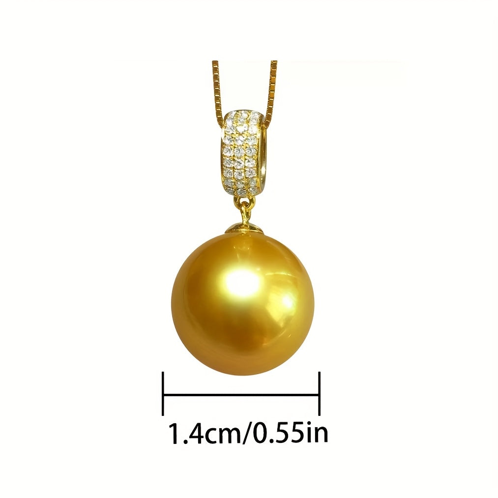 Elegant Seawater Nourishing Pendant Necklace for Women - 925 Sterling Silvery with Moissanite Accents, Bohemian Style Jewelry Gift for Valentine'S Day, Parties & Casual Attire, Party Accessory, Sophisticated Accessory, Durable Jewelry