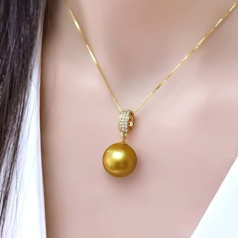 Elegant Seawater Nourishing Pendant Necklace for Women - 925 Sterling Silvery with Moissanite Accents, Bohemian Style Jewelry Gift for Valentine'S Day, Parties & Casual Attire, Party Accessory, Sophisticated Accessory, Durable Jewelry