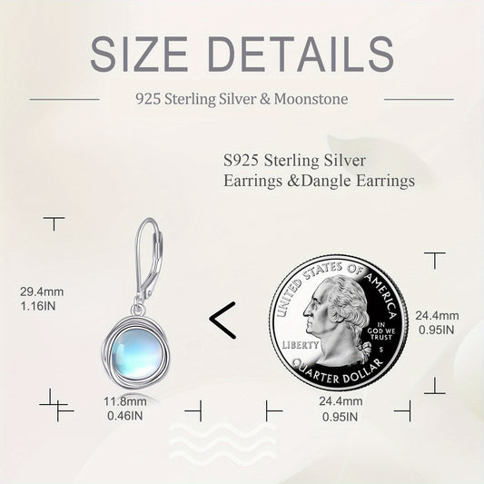 925 Sterling Silvery 8mm Faux Pearl Earrings French Buckle Spiral Dangle Earrings Women'S Pearl Jewelry