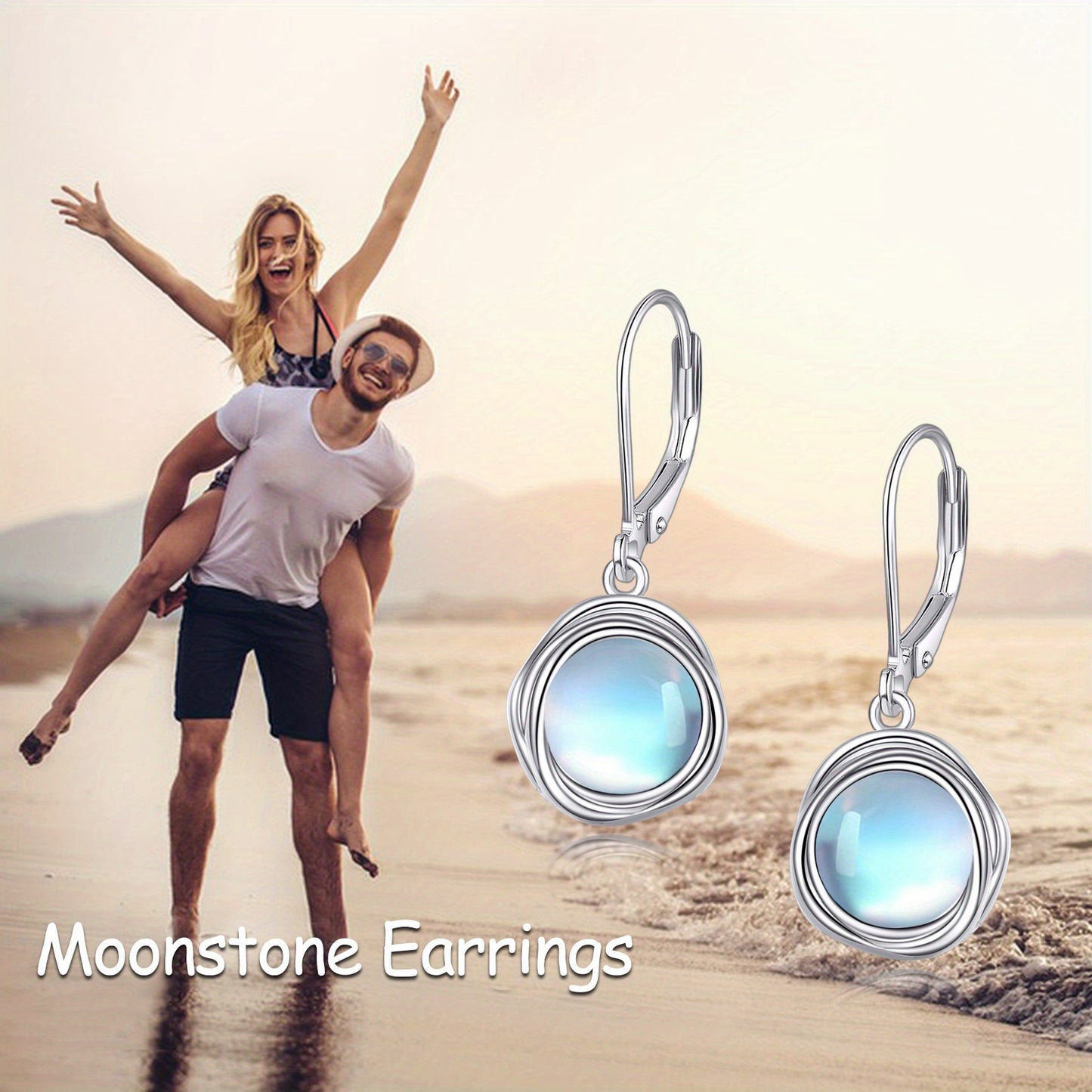 925 Sterling Silvery 8mm Faux Pearl Earrings French Buckle Spiral Dangle Earrings Women'S Pearl Jewelry