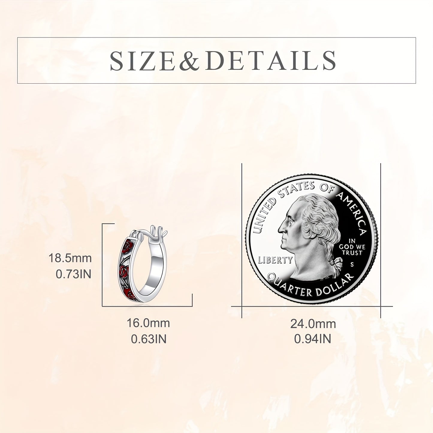 Rose Earrings in Pure Silvery S925
